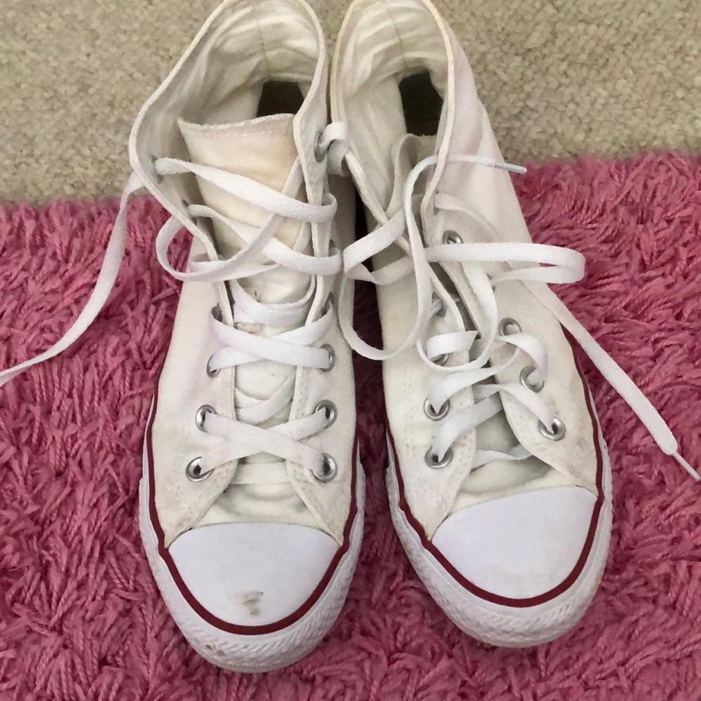 White Hightop Converse